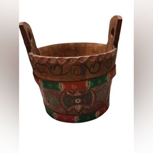 VTG Hand Carved Rustic Butter Bowl from 1800s | Primitive Farmhouse Antiques